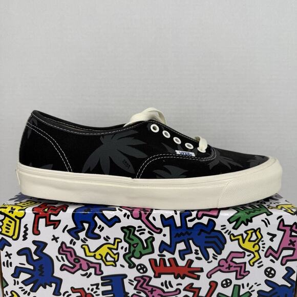 VANS OG Authentic LX Island Leaf‎ Natural Black Sneakers Men’s Size 10.5 - Picture 1 of 10